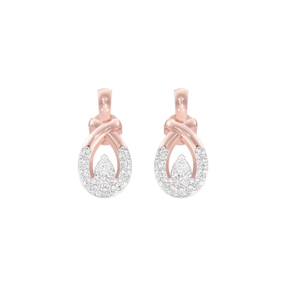 Trickle Luxe Diamond Earrings 18 KT / Rose Gold