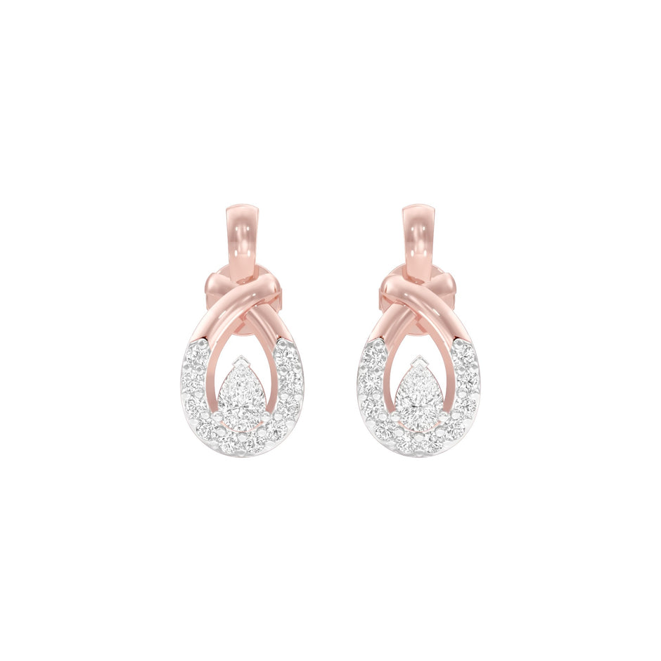 Trickle Luxe Diamond Earrings 18 KT / Rose Gold