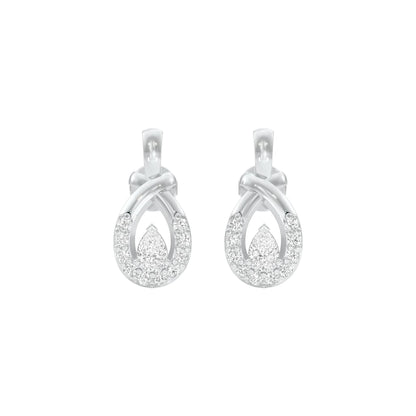 Trickle Luxe Diamond Earrings 18 KT / White Gold