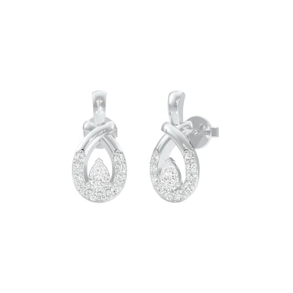 Trickle Luxe Diamond Earrings 18 KT / White Gold