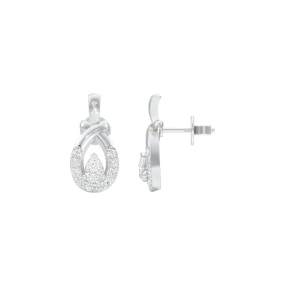 Trickle Luxe Diamond Earrings 18 KT / White Gold