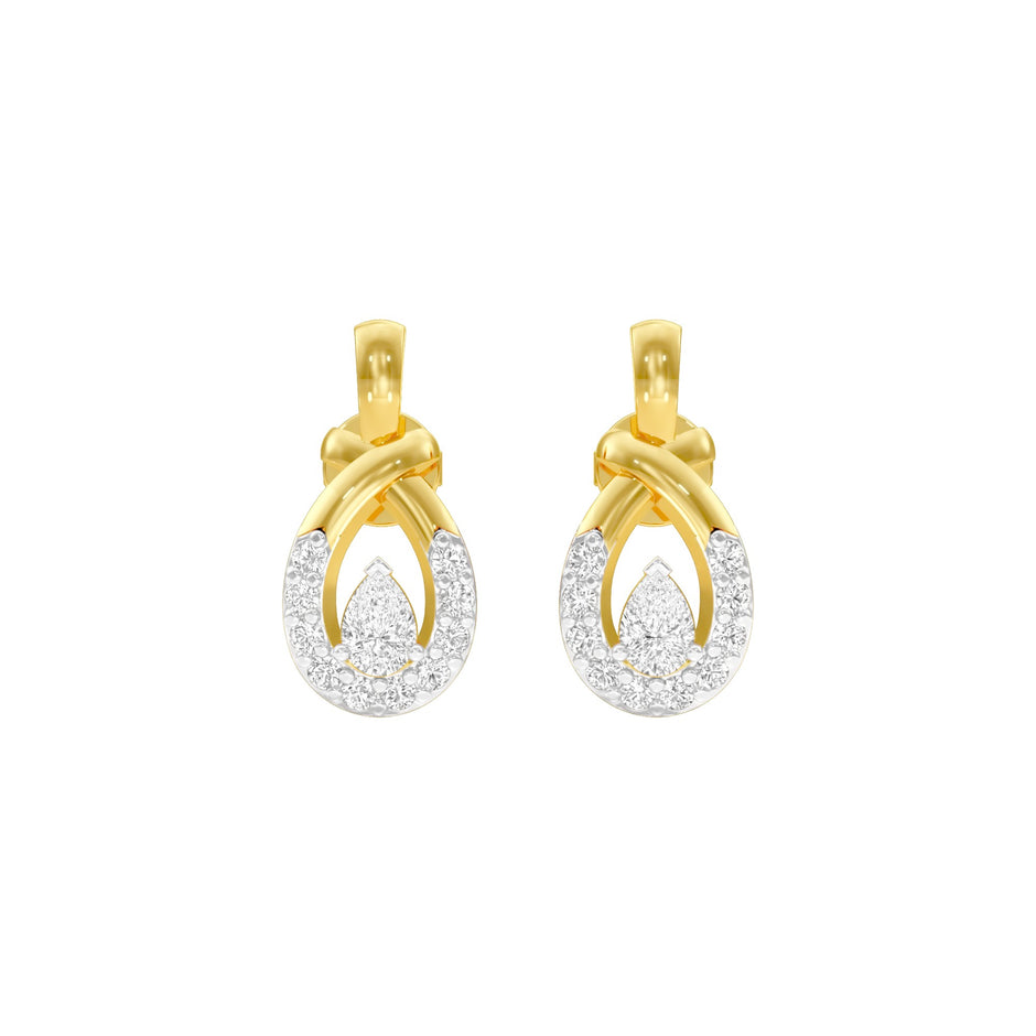Trickle Luxe Diamond Earrings 18 KT / Yellow Gold