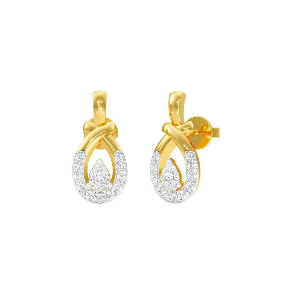Trickle Luxe Diamond Earrings 18 KT / Yellow Gold