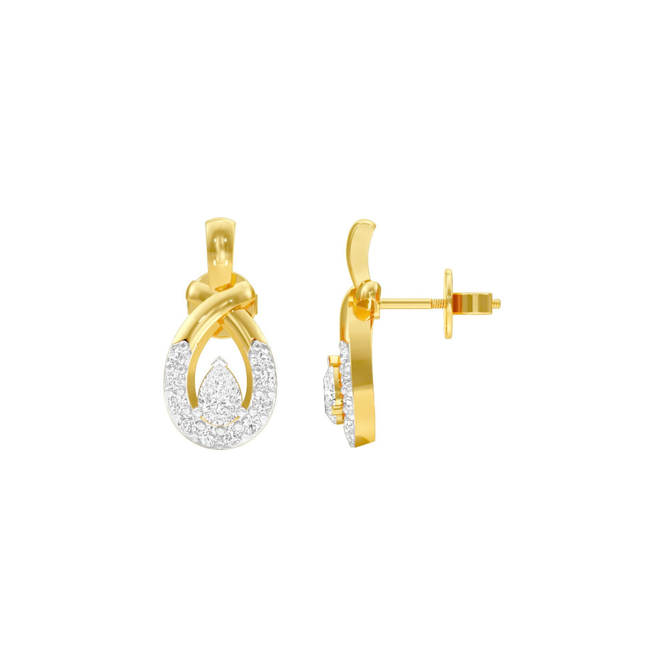 Trickle Luxe Diamond Earrings 18 KT / Yellow Gold