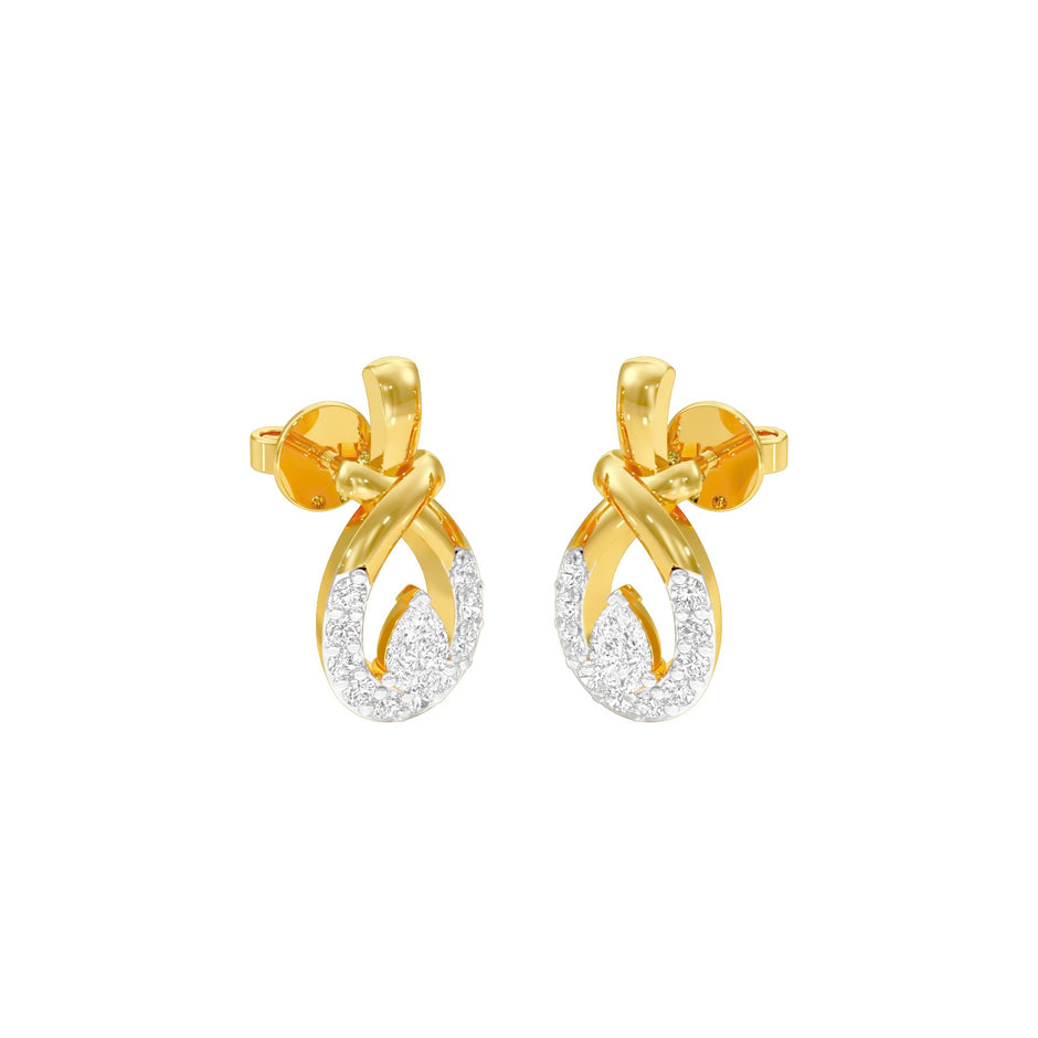 Trickle Luxe Diamond Earrings 18 KT / Yellow Gold
