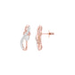 Sleek and Sweet Diamond Earrings 18 KT / Rose Gold