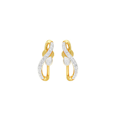 Sleek and Sweet Diamond Earrings 18 KT / Yellow Gold
