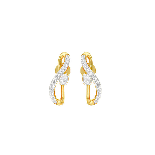 Sleek and Sweet Diamond Earrings 18 KT / Yellow Gold