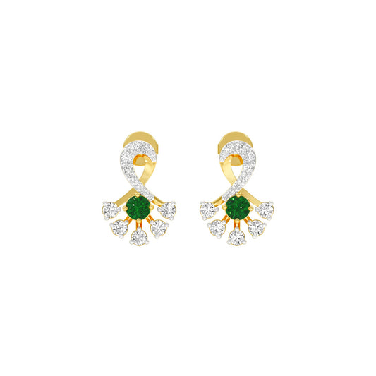 Sparkle Botanics Diamond Earrings 9 KT / Yellow Gold