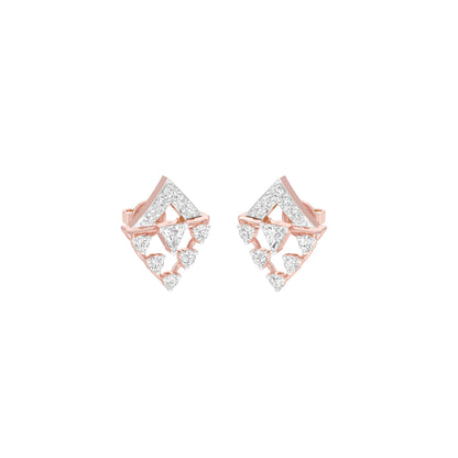 Rhombus Aura Diamond Earrings 18 KT / Rose Gold