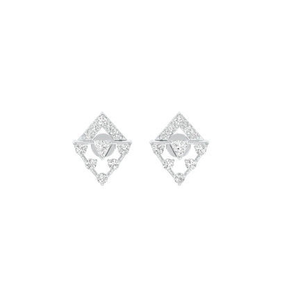Rhombus Aura Diamond Earrings 18 KT / White Gold