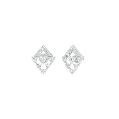Rhombus Aura Diamond Earrings 18 KT / White Gold