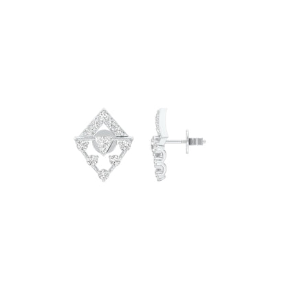 Rhombus Aura Diamond Earrings 18 KT / White Gold