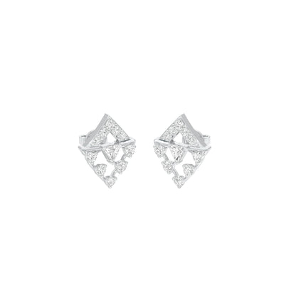 Rhombus Aura Diamond Earrings 18 KT / White Gold
