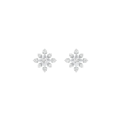 Radiant Quad Diamond Earrings 18 KT / White Gold