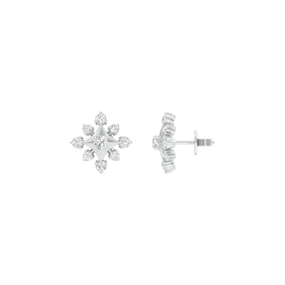 Radiant Quad Diamond Earrings 18 KT / White Gold