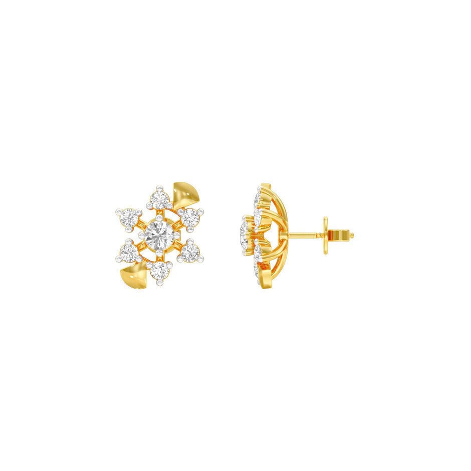 Starlight Diamond Earrings 18 KT / Yellow Gold