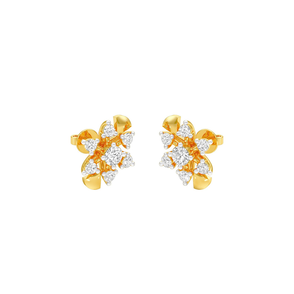 Starlight Diamond Earrings 18 KT / Yellow Gold