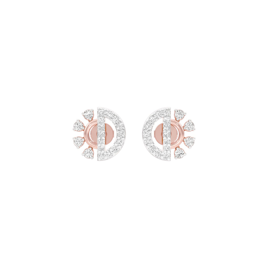 Dazzle D Diamond Earrings 18 KT / Rose Gold