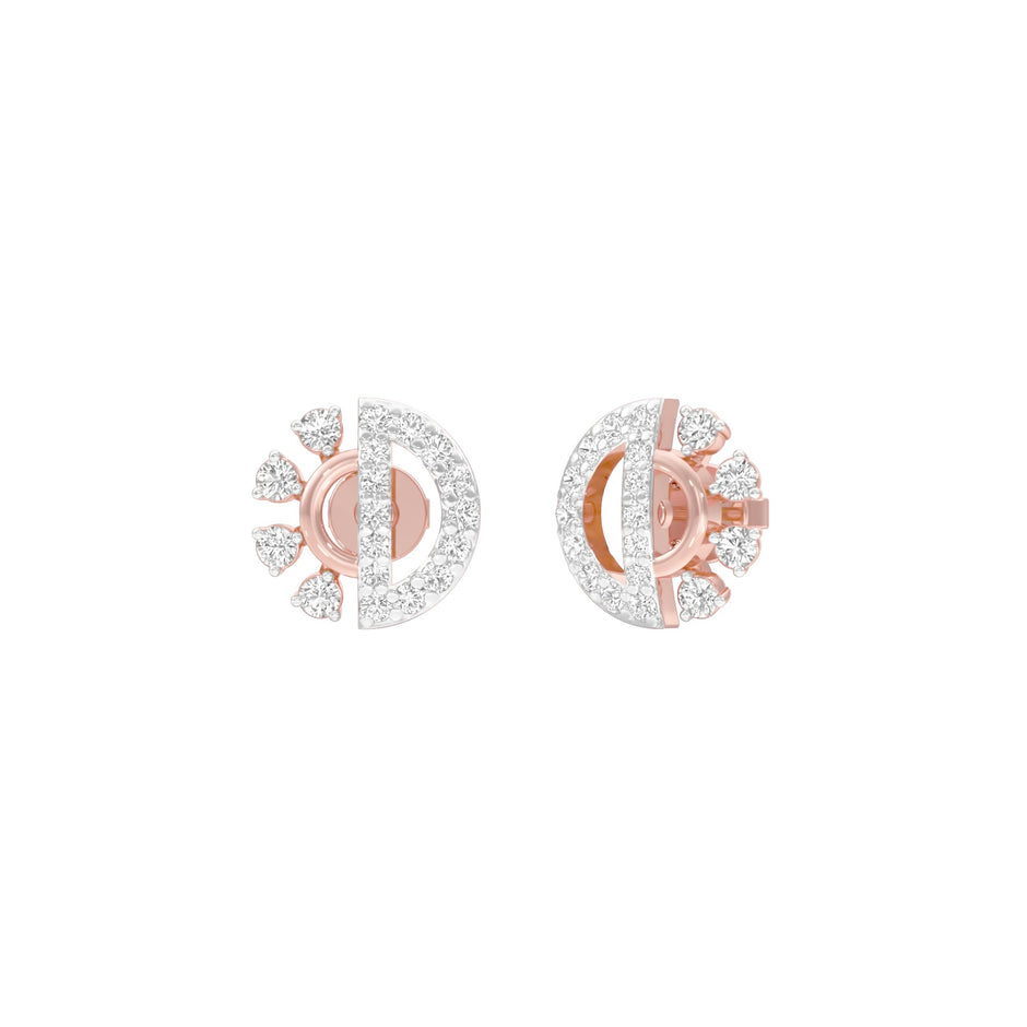 Dazzle D Diamond Earrings 18 KT / Rose Gold