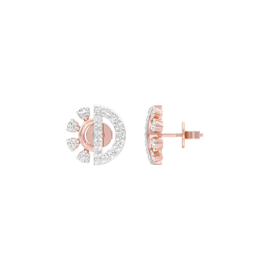 Dazzle D Diamond Earrings 18 KT / Rose Gold