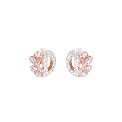 Dazzle D Diamond Earrings 18 KT / Rose Gold