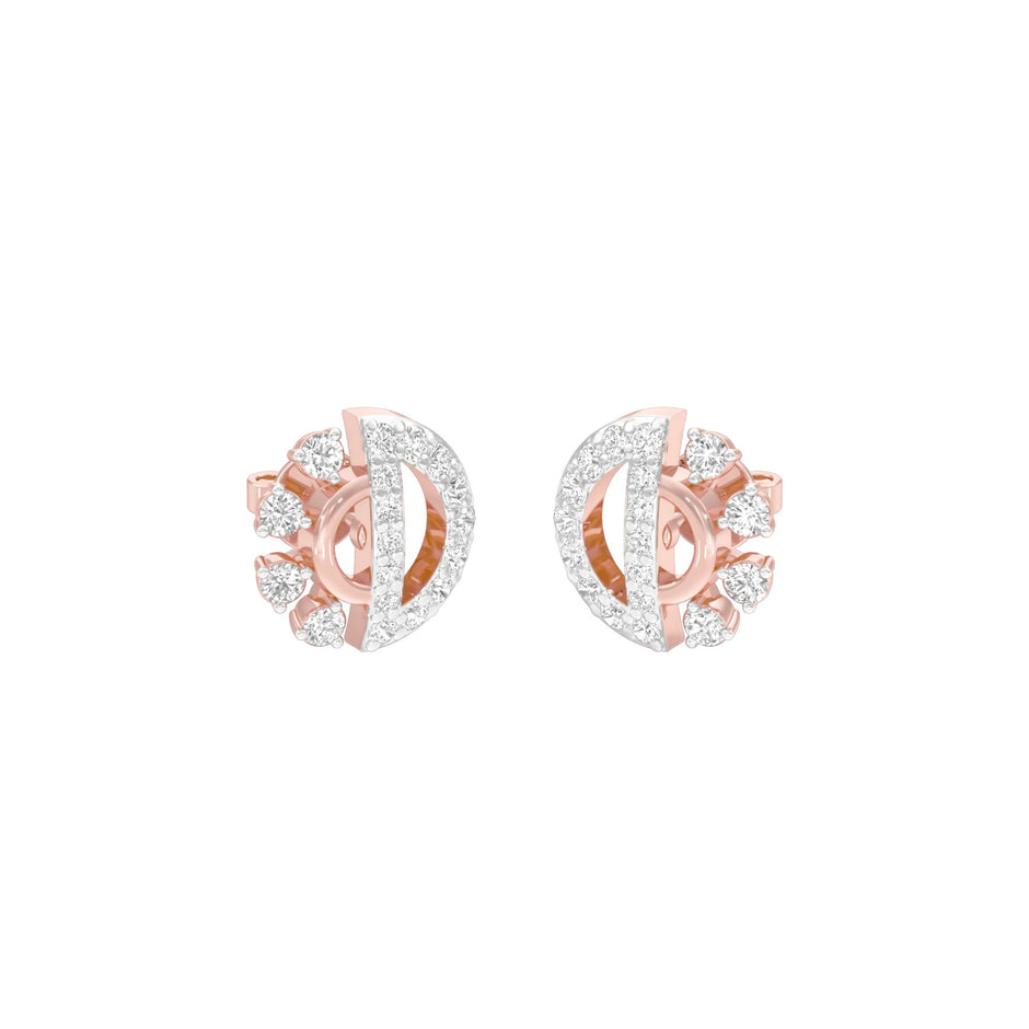Dazzle D Diamond Earrings 18 KT / Rose Gold