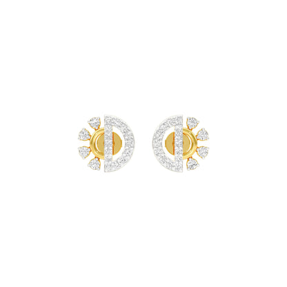 Dazzle D Diamond Earrings 18 KT / Yellow Gold