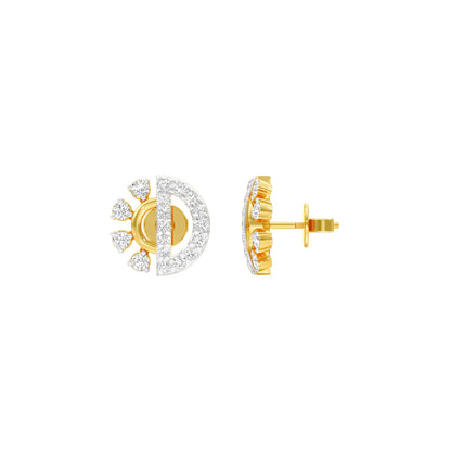 Dazzle D Diamond Earrings 18 KT / Yellow Gold