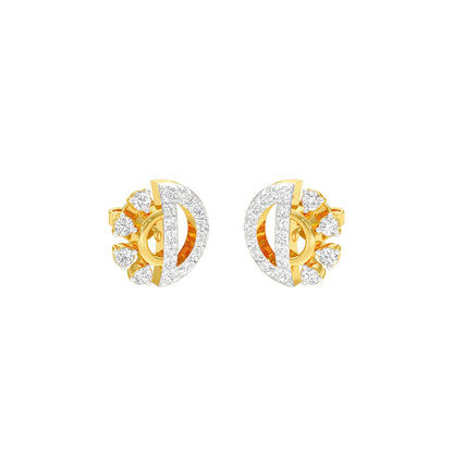 Dazzle D Diamond Earrings 18 KT / Yellow Gold
