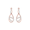 Golden Loop Fashion Diamond Dangler Earrings 18 KT / Rose Gold