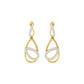 Golden Loop Fashion Diamond Dangler Earrings 18 KT / Yellow Gold