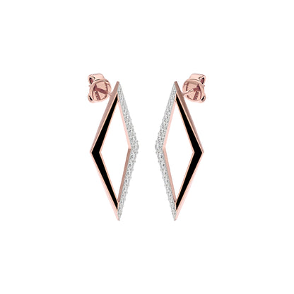 Midnight Azure Fashion Diamond Dangler Earrings 18 KT / Rose Gold