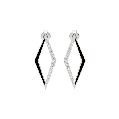 Midnight Azure Fashion Diamond Dangler Earrings 18 KT / White Gold