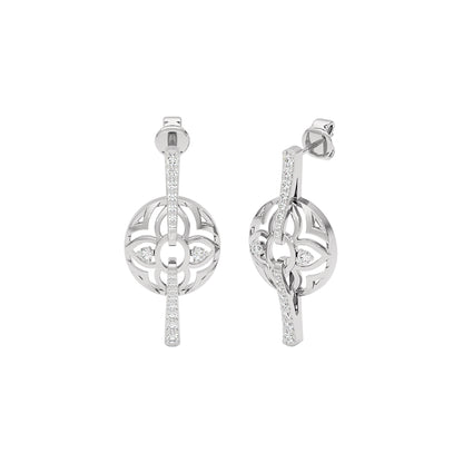 Goldloop Lamps Fashion Diamond Dangler Earrings 18 KT / White Gold
