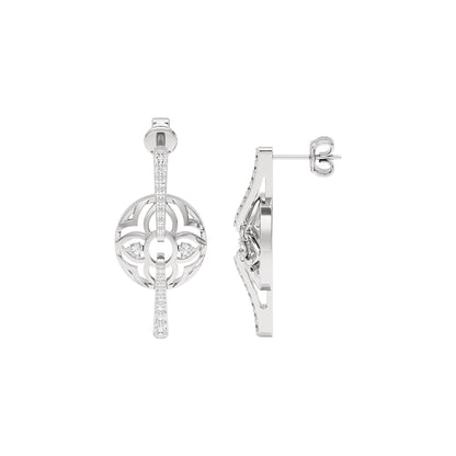 Goldloop Lamps Fashion Diamond Dangler Earrings 18 KT / White Gold