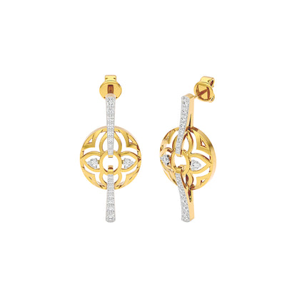 Goldloop Lamps Fashion Diamond Dangler Earrings 18 KT / Yellow Gold
