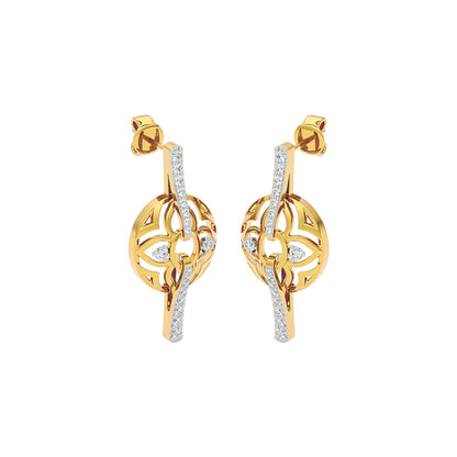 Goldloop Lamps Fashion Diamond Dangler Earrings 18 KT / Yellow Gold