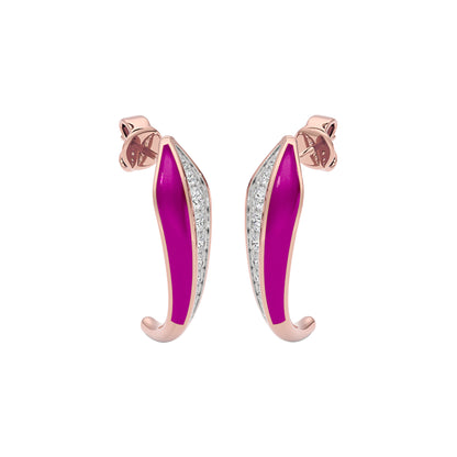 The Pink Shift Fashion Diamond Dangler Earrings 18 KT / Rose Gold