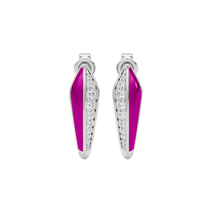 The Pink Shift Fashion Diamond Dangler Earrings 18 KT / White Gold
