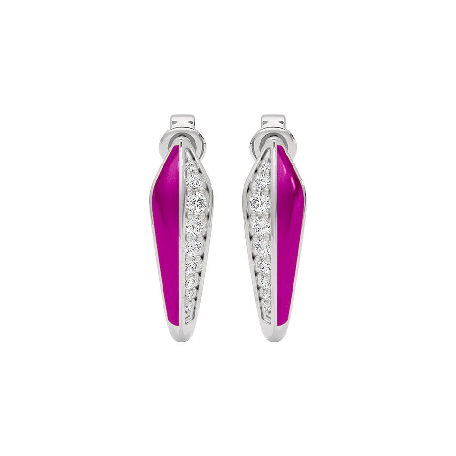The Pink Shift Fashion Diamond Dangler Earrings 18 KT / White Gold