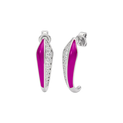 The Pink Shift Fashion Diamond Dangler Earrings 18 KT / White Gold