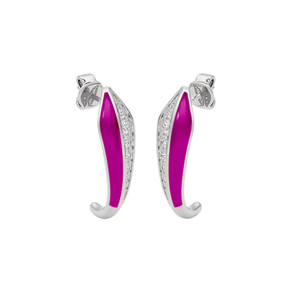 The Pink Shift Fashion Diamond Dangler Earrings 18 KT / White Gold