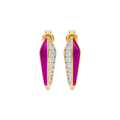 The Pink Shift Fashion Diamond Dangler Earrings 18 KT / Yellow Gold