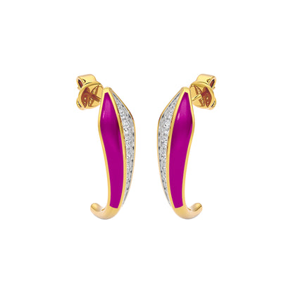 The Pink Shift Fashion Diamond Dangler Earrings 18 KT / Yellow Gold