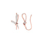 Ribbon Fashion Diamond Hoop Earrings 18 KT / Rose Gold