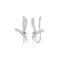 Ribbon Fashion Diamond Hoop Earrings 18 KT / White Gold