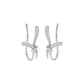 Ribbon Fashion Diamond Hoop Earrings 18 KT / White Gold