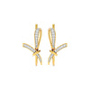 Ribbon Fashion Diamond Hoop Earrings 18 KT / Yellow Gold