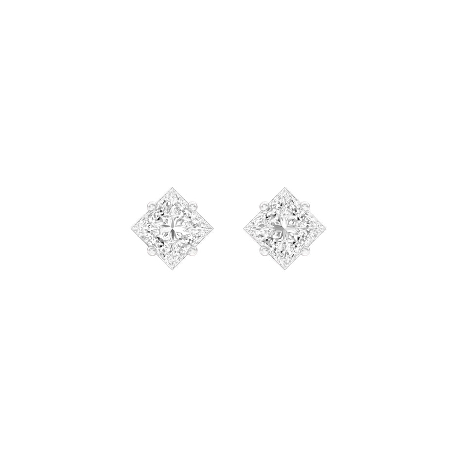 Petite Prism Diamond Stud Earrings 18 KT / Rose Gold